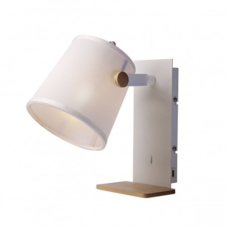 aplique pared estilo nordico cargador usb repisa