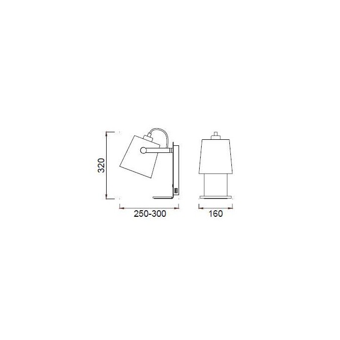 aplique pared estilo nordico cargador usb repisa