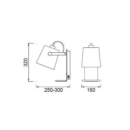aplique pared estilo nordico cargador usb repisa