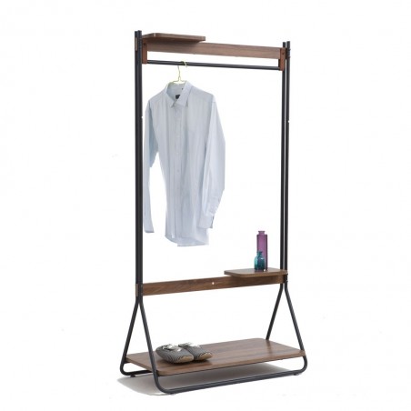 Perchero parabán 91x44x175h nogal