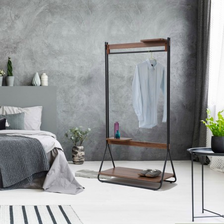 Perchero parabán 91x44x175h nogal