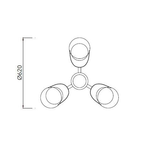 Lámpara techo PAOLA 6 luces
