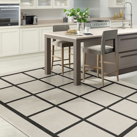 Alfombra de exterior BROADWAY cuadros - varios tamaños