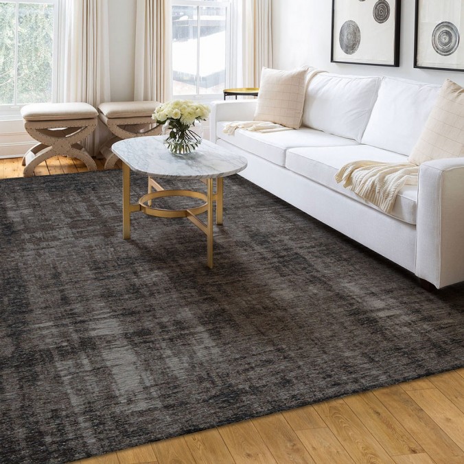 Alfombra ANTIK CHENILLA antracita - varios tamaños