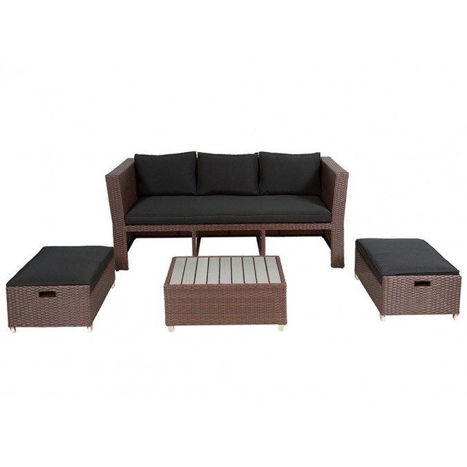 Conjunto terraza 4p. Lido - 178x78x75h