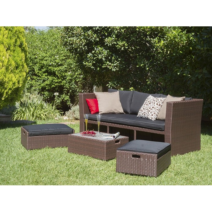 Conjunto terraza 4p. Lido - 178x78x75h