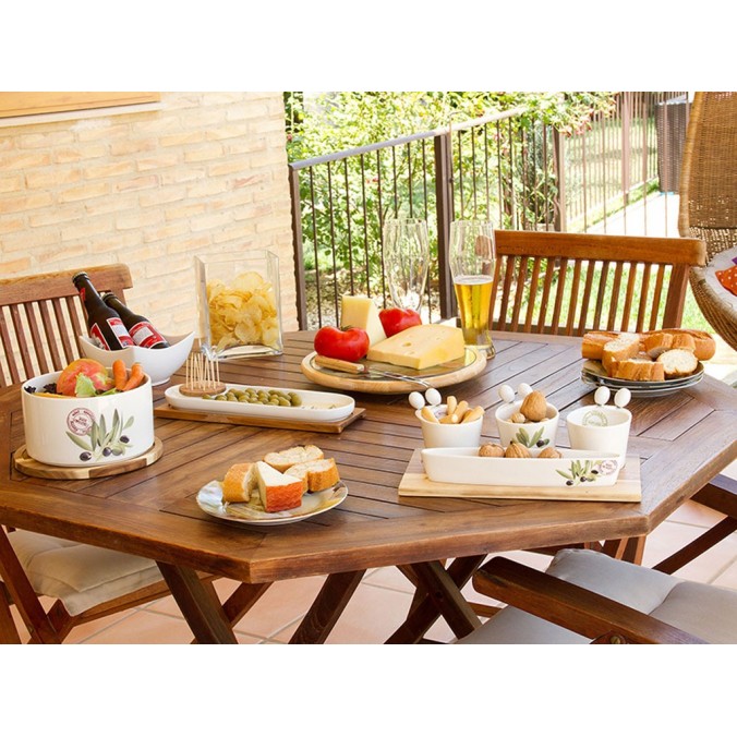 Conjunto de mesa con 4 sillas - 120x120x77h