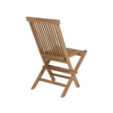 Mesa cuadrada + 2 sillas teca - 70x70x77h