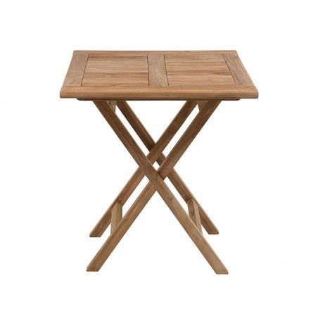 Mesa cuadrada + 2 sillas teca - 70x70x77h