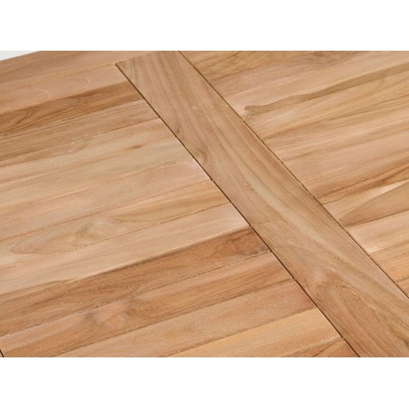 Mesa cuadrada + 2 sillas teca - 70x70x77h