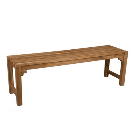 Banco de 2 asientos en teca - 140x40x44h