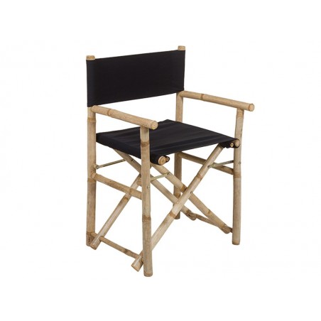 Silla director bambú negra - 58x45x89h