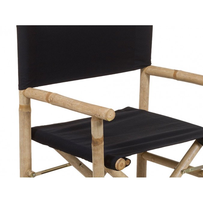 Silla director bambú negra - 58x45x89h