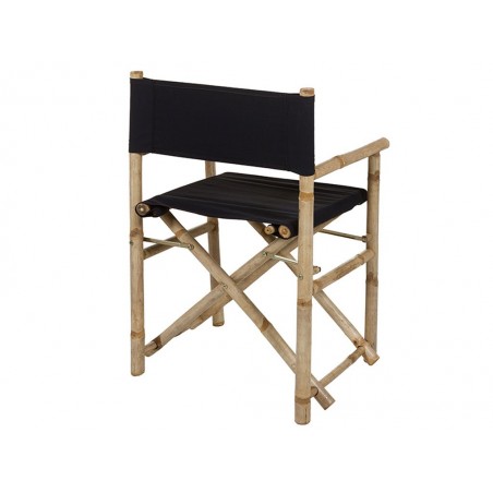 Silla director bambú negra - 58x45x89h