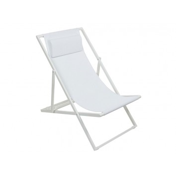 Sillón de jardín blanco - 60x100x93h
