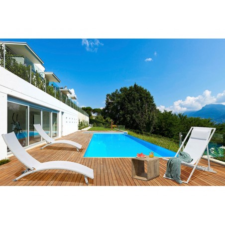 Sillón de jardín blanco - 60x100x93h