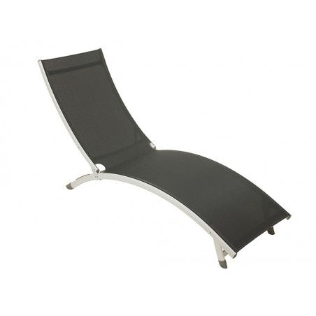Tumbona aluminio gris - 180x55x25h