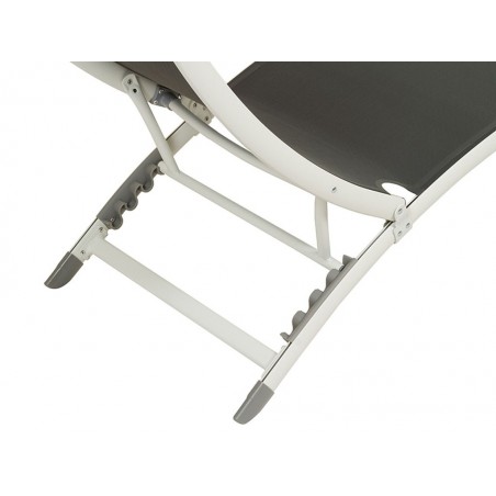 Tumbona aluminio gris - 180x55x25h