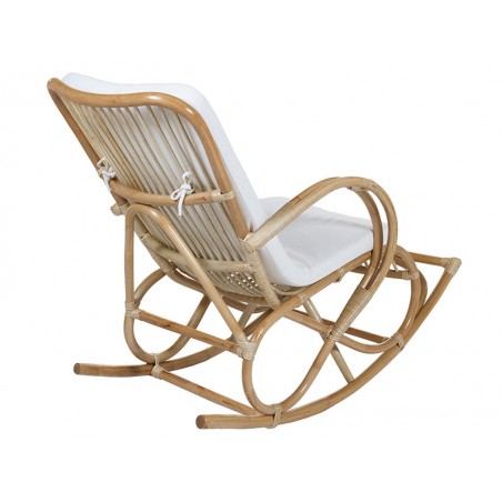Mecedora ratán con cojín - 136x70x95h
