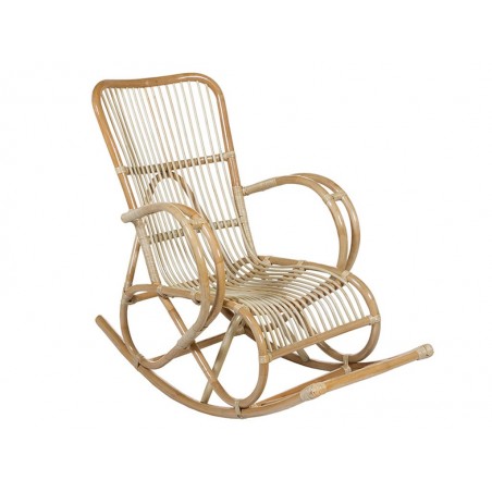 Mecedora ratán con cojín - 136x70x95h