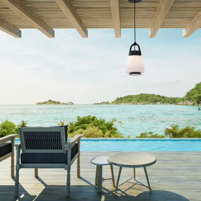 Lámpara colgante de exterior 22cm serie Kinké