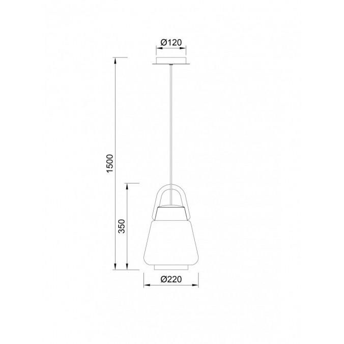 Lámpara colgante de exterior 22cm serie Kinké