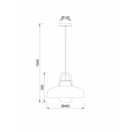 Lámpara colgante de exterior 40cm serie Kinké