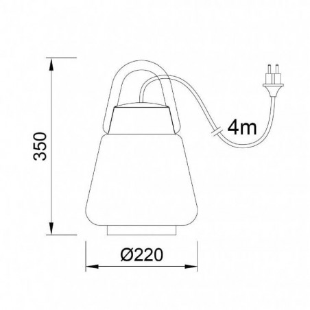 Lámpara portatil de exterior 22cm serie Kinké