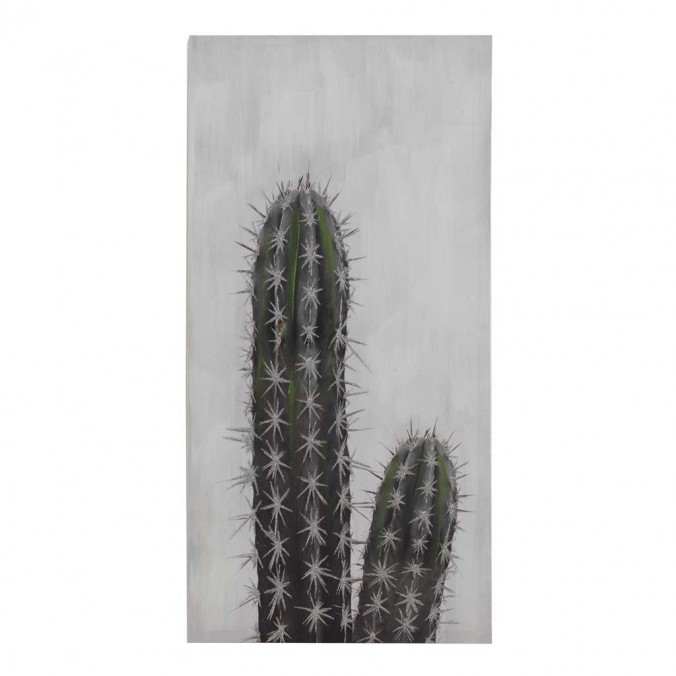 Lienzo Cactus II impreso y retocado a mano - 50x100x3cm
