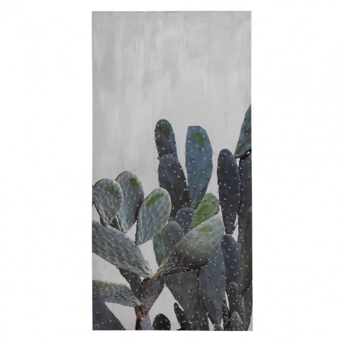 Lienzo Cactus IV impreso y retocado a mano - 50x100x3cm