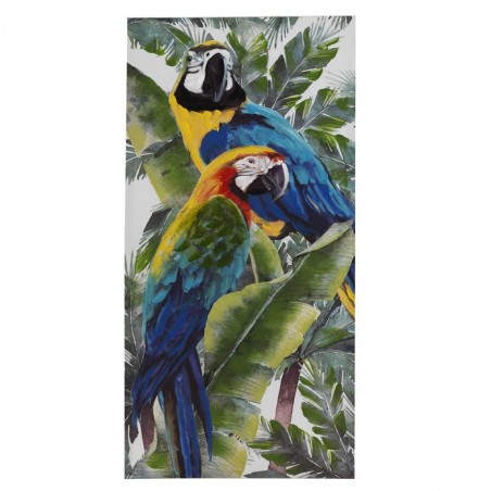 Lienzo loros I impreso y retocado a mano - 60x120x3cm