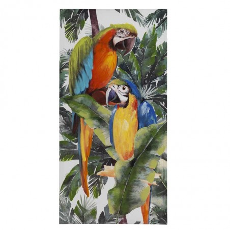 Lienzo loros II impreso y retocado a mano - 60x120x3cm