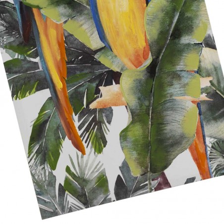 Lienzo loros II impreso y retocado a mano - 60x120x3cm