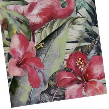 Lienzo flamencos I impreso y retocado a mano - 60x120x3cm 2