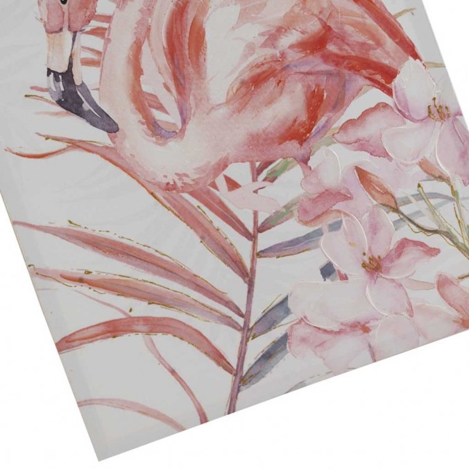 Lienzo flamencos II impreso y retocado a mano - 60x120x3cm