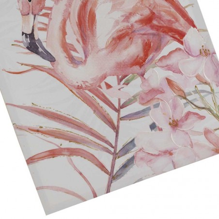 Lienzo flamencos II impreso y retocado a mano - 60x120x3cm