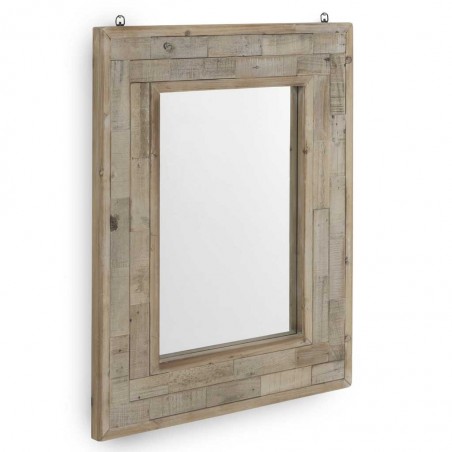 Espejo 70x90cm marco madera de abeto reciclada