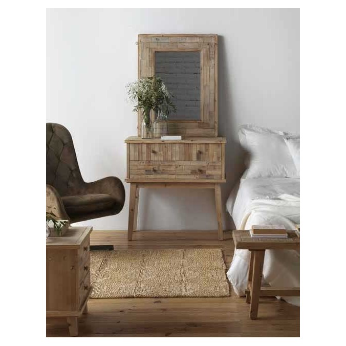 Espejo 70x90cm marco madera de abeto reciclada