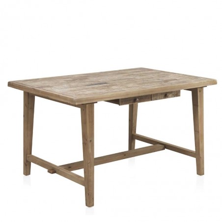 Mesa de comedor estilo vintage rústico 140x90x77h