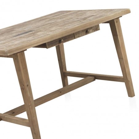 Mesa de comedor estilo vintage rústico 140x90x77h