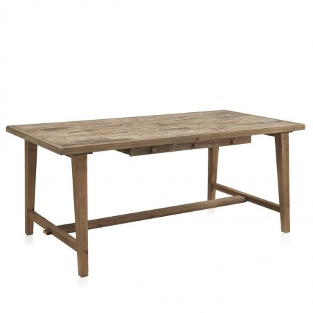 Mesa de comedor estilo vintage rústico 180x90x77h