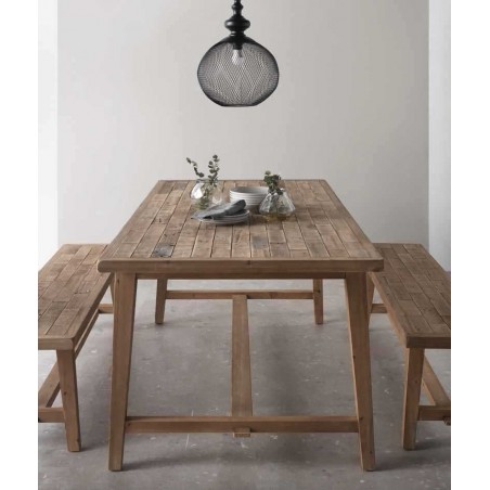 Mesa de comedor estilo vintage rústico 140x90x77h