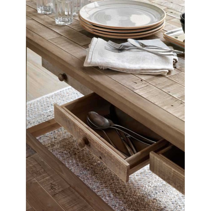 Mesa de comedor estilo vintage rústico 180x90x77h Mesa de comedor estilo vintage rústico 180x90x77h