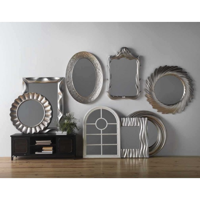 Espejo diseño con marco redondo 81x3,3cm