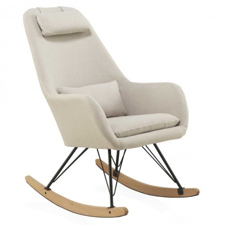 Mecedora vintage con patines madera 65x100x106h