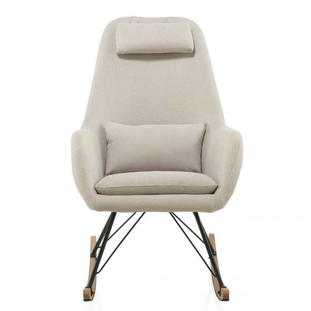 Mecedora vintage con patines madera 65x100x106h