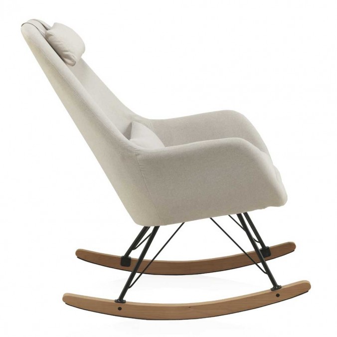 Mecedora vintage con patines madera 65x100x106h