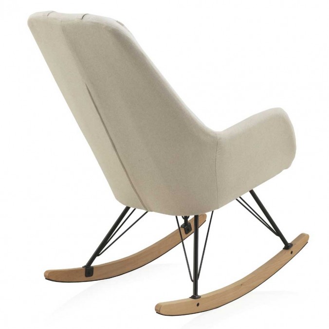 Mecedora vintage con patines madera 65x100x106h