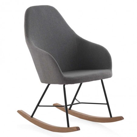 Mecedora vintage con patines madera 62x84x101h