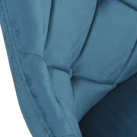 Sillón vintage giratorio en terciopelo azul 67x68x99h